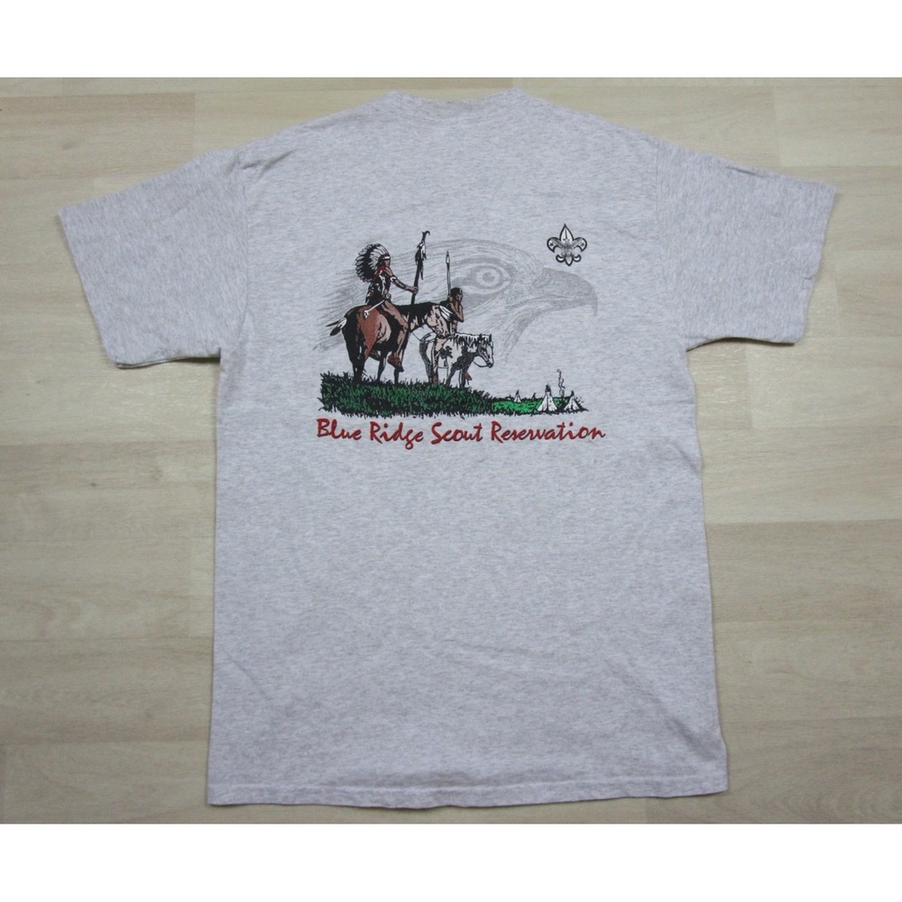 Vintage 90s Blue Ridge Scout Reservation T Shirt (M) BSA Boy Scouts Virginia